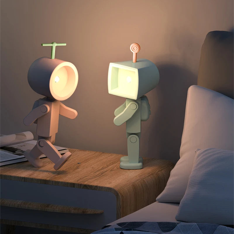 LED Night Lights Magnetic AG Battery Nights Lamp for Children Bedroom Bedside Desk Decorations Astronauts Mini Night Light