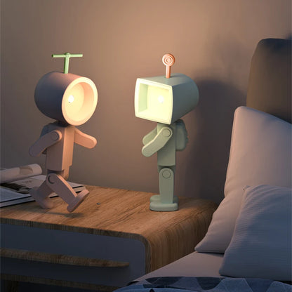 LED Night Lights Magnetic AG Battery Nights Lamp for Children Bedroom Bedside Desk Decorations Astronauts Mini Night Light